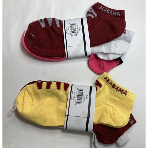 Alabama Crimson Tide Socks Ankle Women's size: 9 to 11 2 packs of 3, NCAA - Picture 1 of 9